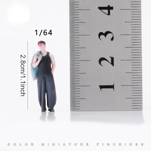 Figurines masculines 1/64e peintes à la main pour micro-scène et accessoires de cinéma
