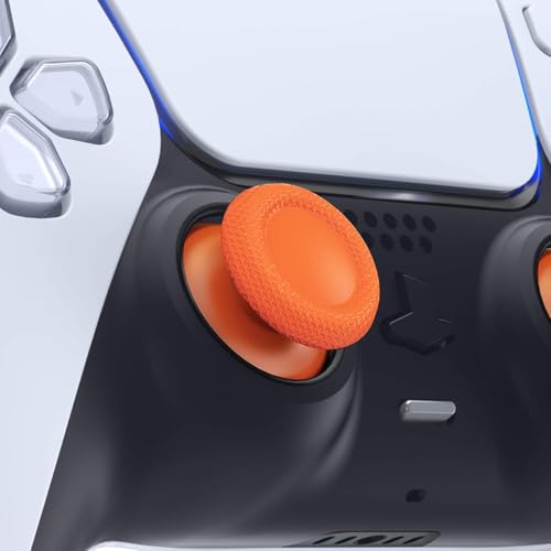 Image of Replacement Joystick Analog Caps for PS5 Controller | Anti-Slip Thumb Grips Cover Stick | Thumbstick Caps for PlayStation 5 DualSense Gamepad (Orange)