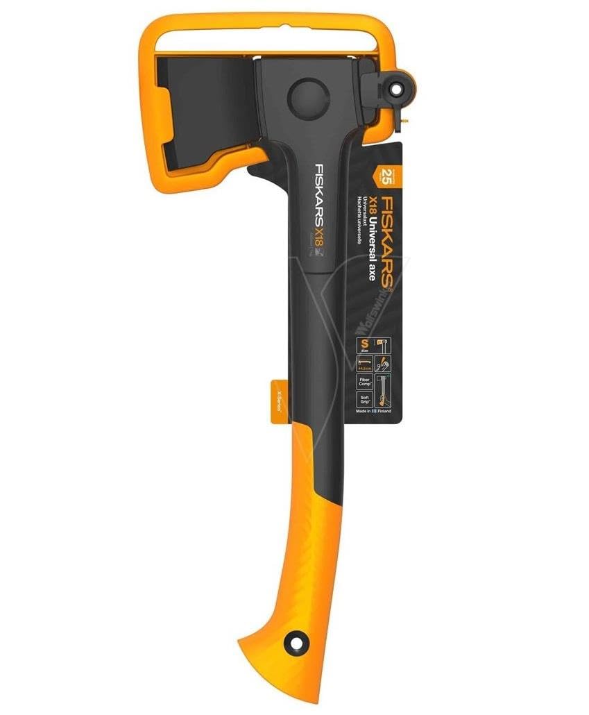 FISKARS X18 Universal Axe 445mm Chopping Hatchet Wood Cutter Garden Tool