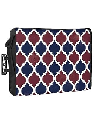 Yukro Outdoor TV Cover 80 to 85 Inches, Vintage Moroccan Pattern Independence Day Waterproof and Weatherproof TV Cover with Remote Control Pocket, Flat Screen TV Cover Protector for Outside TV