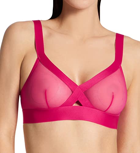 Dkny Women's Sheers Wirefree Softcup Bralette Bra, Raspberry, X-Large #TOP30