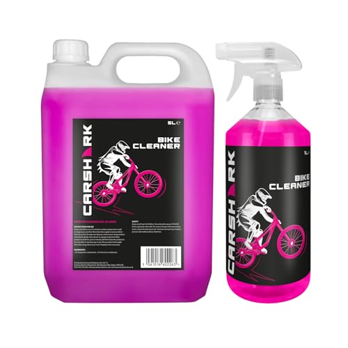 CARSHARK Bike Cleaner 1 Litre Spray with 5 Litre Refill Suitable for All Types of Bikes