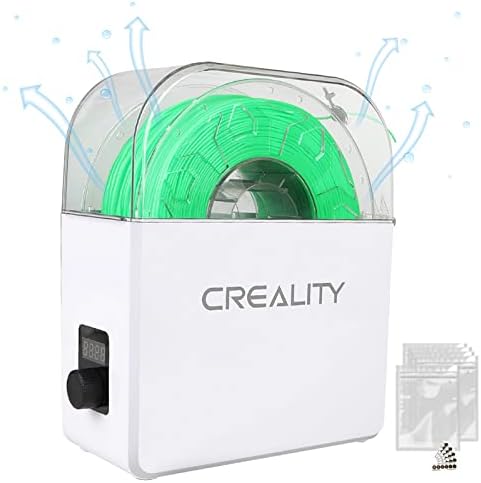 Creality Filament Dryer Box Dehydrator Storage Drier Machine with Fan Filament Spool Holder Keep Materials Dry During 3D Printing for 1.75/2.85/3.0 PLA,PETG,ABS,TPU with Zipper Bags Humidity Card