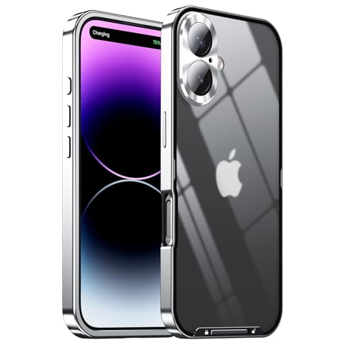 Coque iPhone 16 Pro Max en alliage d'aluminium galvanisé argent haut de gamme