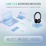 Yealink UH48 ANC Wired USB-C/A Headset,6 AI Noise-Canceling Microphones - Image 4