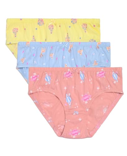 Image of Jockey SG01 Girls Super Combed Cotton Printed Panty with Ultrasoft Waistband (Pack of 3)