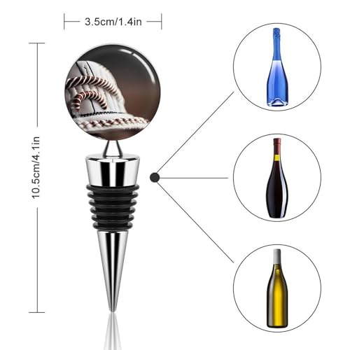 Bouchon de bouteille de vin de baseball réutilisable, le cadeau original de bar - 3