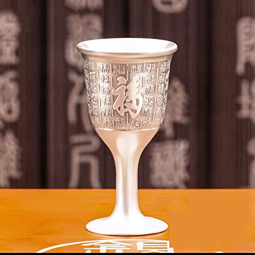 Verre à vin en argent sterling, liqueur Sherry Whisky Cocktail Rum Verre de rhum, Tasse à thé, Verre de tir tavaire à la main, Convient aux esprits