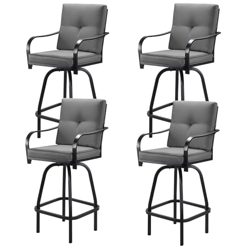 STRPRETTY Cushioned Swivel Bar Stools