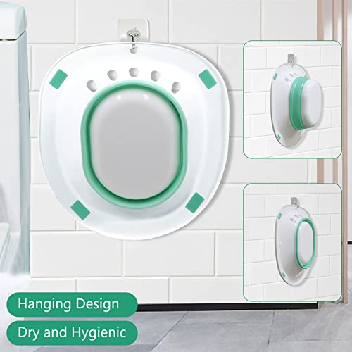 Ruguo Sitz Bath, Sitz Bath For Hemorrhoids - Sitz Bath For Toilet Seat - Sitz Bath For Postpartum Care, Yoni Steam Seat For Women, Collapsible, Wider Seating Area, Deeper Bowl #TOP5