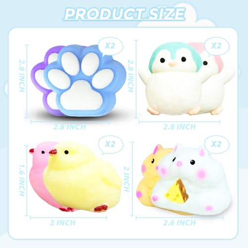 8 Pcs Taba Squishy Pack - Kawaii Squishy Box - image 2