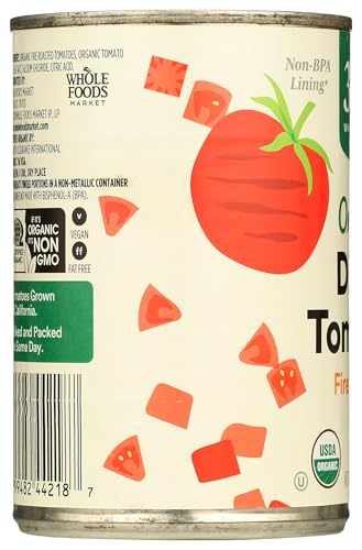 Image of 365 by Whole Foods Market, Organic Diced Fire Roasted Tomatoes, 14.5 Ounce