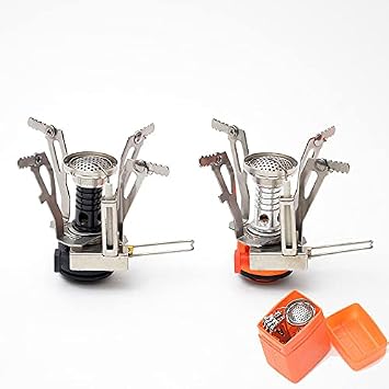 Mini Folding Camping Stove Burner,Strong Firepower with Piezo Ignition,Stove for Outdoor Hiking Cooking