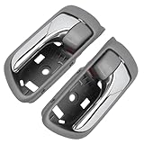 KASturrboo Chrome 2Pcs Inside Interior Door Handles for 2002-2006 Camry Left & Right, Interior Front Rear Driver Passenger Side Gray Door Handle, Replace# 69206-33030 69205-33040