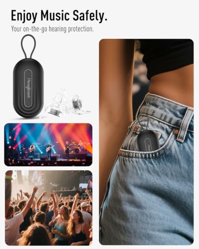 Image of Hearprotek Concert Ear Plugs, 2 Pairs High Fidelity Ear Plugs for Musicians
