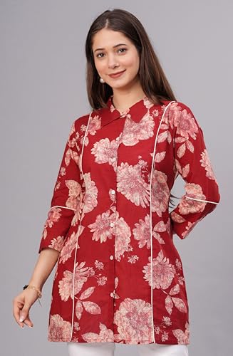 Image of rytras Women Woman Pure Cotton Straight Short Kurta |Short Kurti for Women Latest