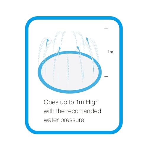 ALL FOR PAWS 51" Dog Splash Pad, Anti-Slip Splash Pad for Dogs, Thickened Splash Sprinkler Pad, Summer Outdoor Water Toy, Easy Setup with 1/2" Hose Connection, Adjustable Spray Height - image 8