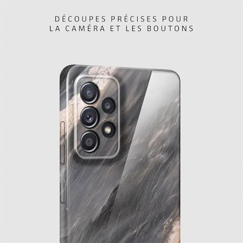 Coque marbre gris Samsung A52s 5G ONEFLOW Bliss rigide et scintillante - 7