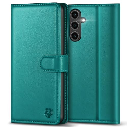 Coque antichoc Samsung S24 FE avec béquille et 4 emplacements cartes bleu lac