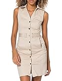 morgan auto beige Ärmelloses Hemdkleid Morgan Damen Robe Chemise sans Manches RBROWN Freizeitkleid, Beige, 38/Tall