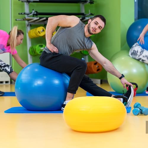 SUPVOX Anti Burst Pilates Ball,Reusable Yoga Ball - Multi-use Exercise Ball Workout Supply for Pilates, Yoga, Core Training, Physical, Balance, Stability, Stretching