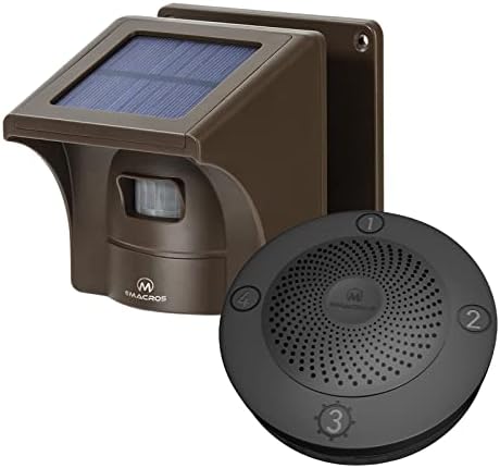 Driveway Alarm,eMACROS 1/2 Mile Long Range Solar Wireless Driveway Alarm Outdoor Weather Resistant Motion Sensor & Detector-Security Alert System-Monitor & Protect Outside Property Driveway Alarm,eMACROS 1/2 Mile Long Range Solar Wireless Driveway Alarm Outdoor Weather Resistant Motion Sensor & Detector-Security Alert System-Monitor & Protect Outside Property