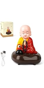 Amazon.co.jp: SENUN 僧侶ソーラー フィギュア 首振り人形 お坊さん