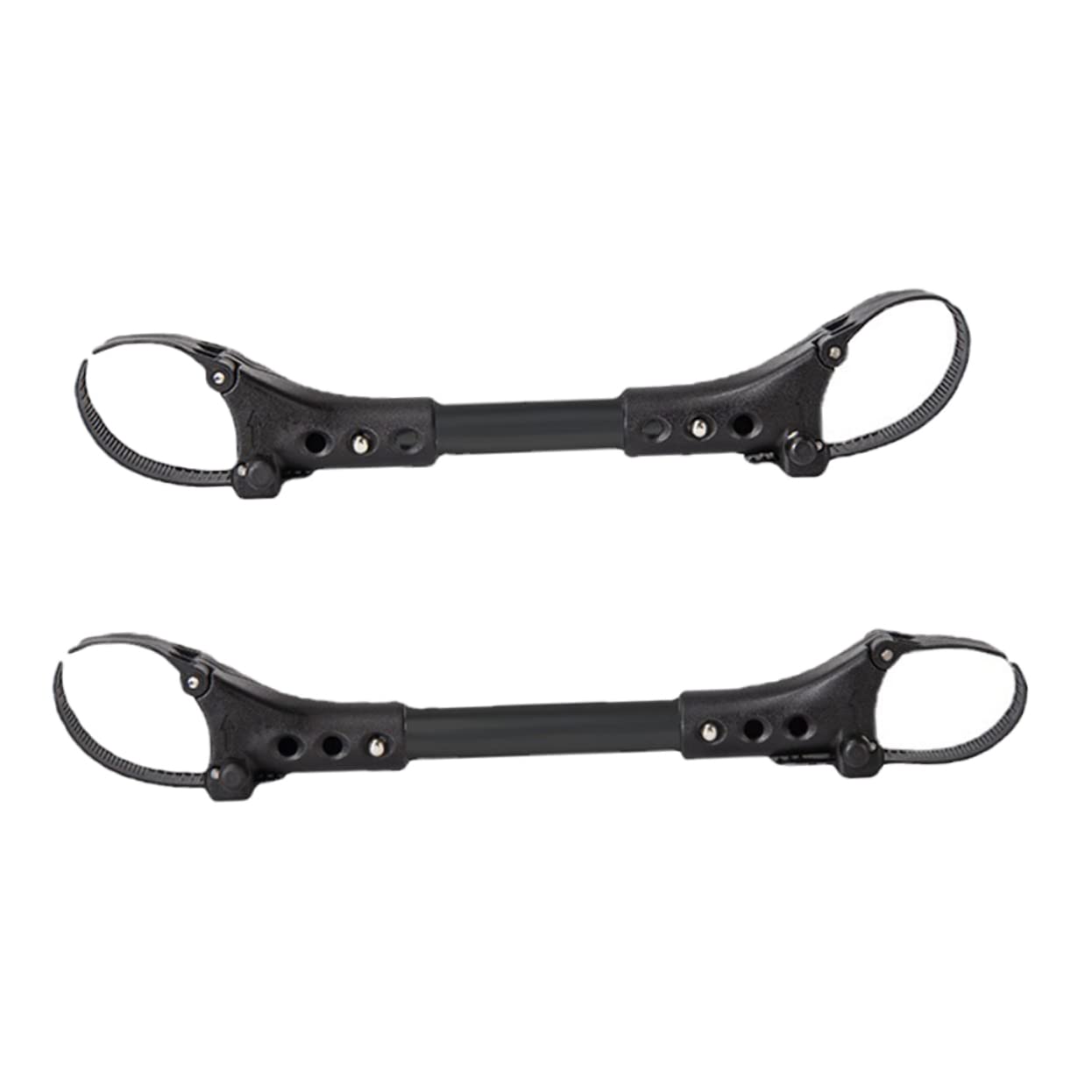 2Pcs Universal Twin Baby Stroller Connector, Adjustable Prams Connectors for Double & Tandem Pushchairs, Easy Installation for Outdoor Use, Black