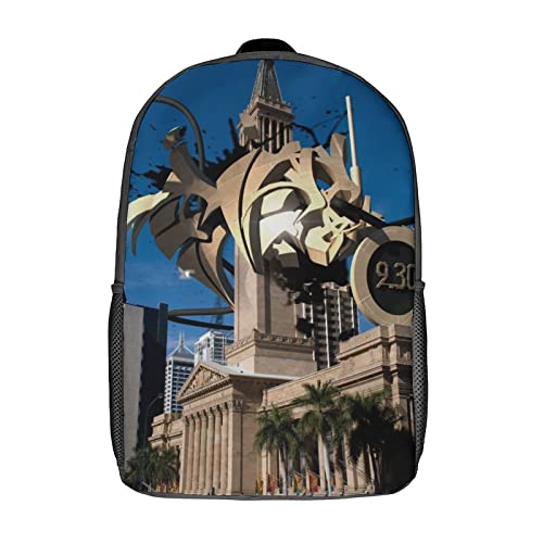 Sac à dos imprimé en 3D art abstrait avec grand compartiment ergonomique 17 pouces