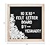 Felt Letter Board with 294 Letters, Numbers & Symbols - 10 x 10 inch Changeable Message Board with Wooden Frame Wall Mount Hook, Black & Wood