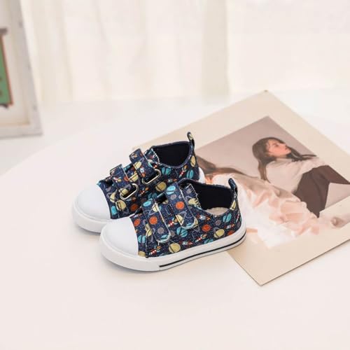 IWIHMIV Toddler Canvas Shoes Boys Girls Lightweight Non Slip Walking Sneakers Casual Slip On Athletic Tennis Shoes3