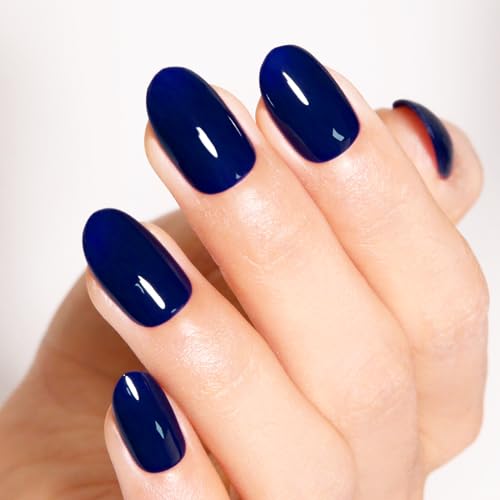 Firedeep Esmalte de uñas de gel azul marino, 16 ml, color azul oscuro, esmalte de gel UV Soak Off para otoño invierno 1 unidad