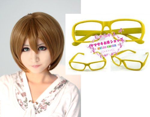 Amazon.co.jp: コスプレウィッグ☆ペルソナ4◇里中千枝◇伊達メガネ