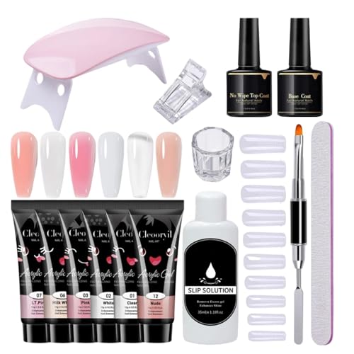Kit de Gel para Uñas,Seis Colores Larga Duración Multifuncional Extra Fuerte | gel adhesivo para extensión de uñas | Para Profesionales Entusiastas Principiantes Mujeres Niñas Novias