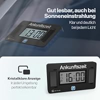 Parkwächter V2 elektronische Parkscheibe mit Zulassung fürs Auto - automatische Digitale Parkscheibe - elektrisch mit Zulassung nach StVO - Elektrische Parkuhr Auto - Schwarz – Ansicht 4