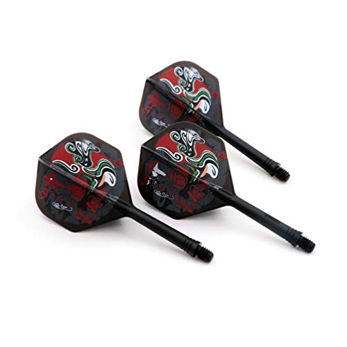 Cuesoul Rost Integrated Dart Shaft And Flights Standard Shape,Peking Opera Design,Set Of 3 Pcs #TOP3