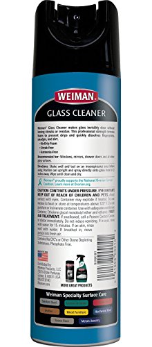 image for Weiman Glass Cleaner - 19 Ounce (2 Pack) - Non-Toxic Professional Stre