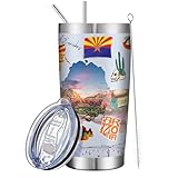 🌎These insulated coffee tumblers feature landmarks from all 52 U.S. states in a distinctive pattern, so feel free to pick your favourite. ✨Superior Temperature Retention: Double-layer vacuum insulation technology keeps drinks hot for 6 hours and cold...
