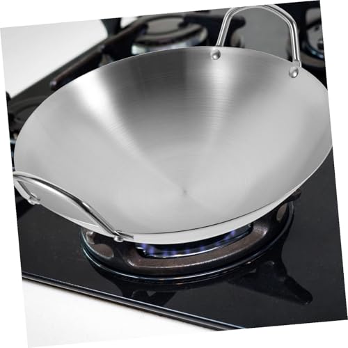 Wok de acero inoxidable con doble asa para cocinar miniatura 4