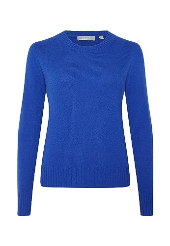 Image of Style Republic 100% Pure Cashmere Long Sleeve Crew Neck Sweater for Women (Royal Blue, Large)