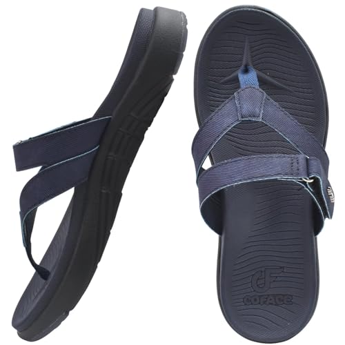 Image of COFACE Womens Orthopedic Flip Flops Arch Support Yoga Walking Thong Sandals