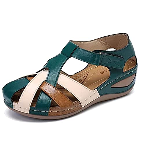 UMore Sandalias Mujer Verano Cuña Sandalias Cerradas Cómodos Casual Zapatos de Playa