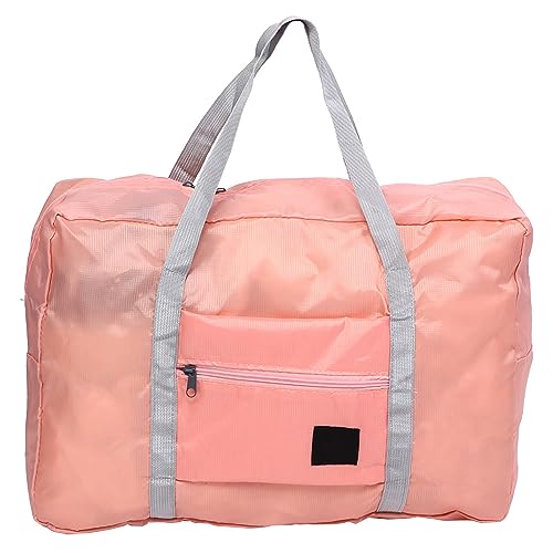 Large Capacity Folding Travel Bag, Lightweight Duffle Bag, Travel Luggage Storage Bags Organizer, Overnight Bag for Men Women Organizer (Roseate)