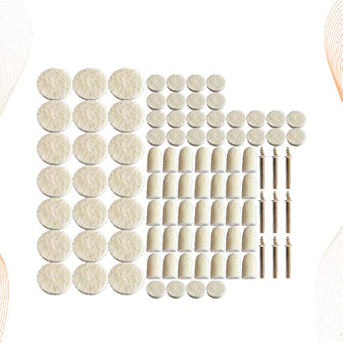 EXCEART 100 Pcs de Feltro de LÃ£ Bob Polimento 100 Pcs Polir Rodas Moagem Bits Moedor CabeÃ§a PolonÃ