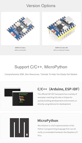 ESP32-C3 Mini Development Board, Based on ESP32-C3FH4 Single-core Processor, 160MHz Running Frequency, 2.4GHz Wi-Fi & Bluetooth 5 @XYGStudy (ESP32-C3-Zero) - Image 4