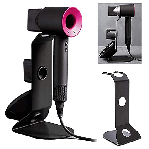 Foho Hair Dryer Holder for Dyson Supersonic, Magnetic Stand Holder with Power Plug Cable Organizer, Aluminum Alloy Bracket, Bathroom Organizer for Dyson Supersonic Hair Dryer, Diffuser and Nozzles