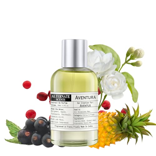 Image of Alternate Scents Aventura Long Lasting 100ml Perfume For Men |Strong& long Lasting with 30% Oil Concentration| Bold, Fruity-Smoked | Fragrance From France | Made In India|