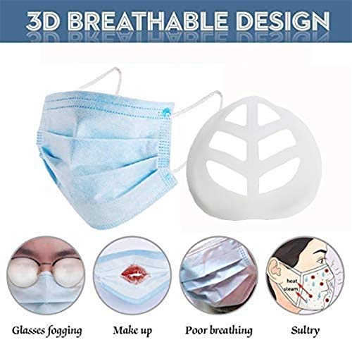 6 Pack Silicone 3D Inner Support Bracket for Mask - Internal Protective Support Cage Cover - Lipstick Protector Stand Nose Protection Frame - Thumbnail 2