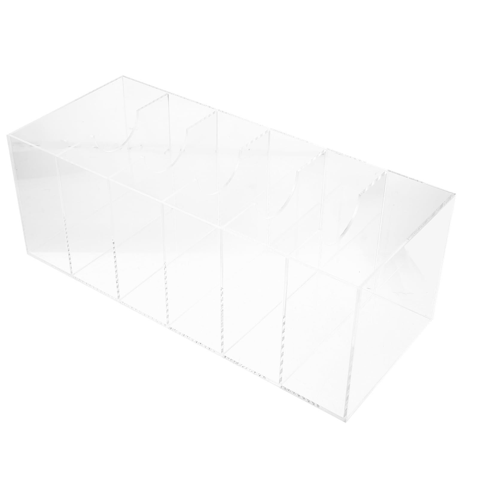 Happyyami Belt Storage Box 6 Layers Belt Organizer with Clear Belt Holder Dividers Watch Belt Organizer Holders Clear Waist Belt Holder Mesh Watches Belts Watch Band Acrylic Transparent