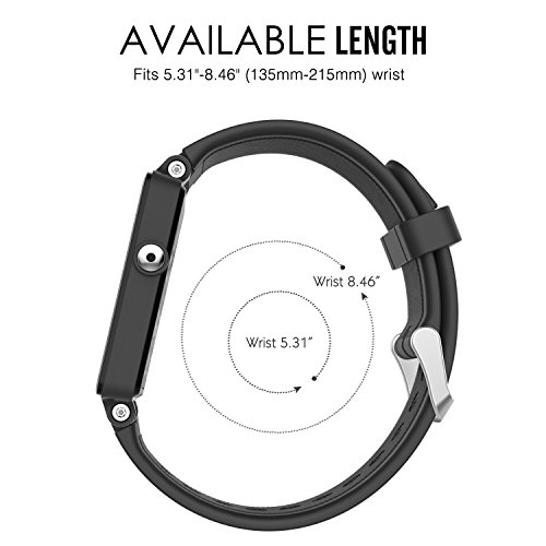 Moko Watch Band Compatible With Garmin Vivoactive, Soft Silicone Replacement Fitness Bands Wristbands With Metal Clasps For Garmin Vivoactive/Vivoactive Acetate Sports Gps Smart Watch - Black #TOP5